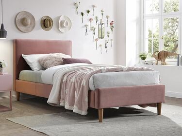 Единично легло Акома 90х200 в розово