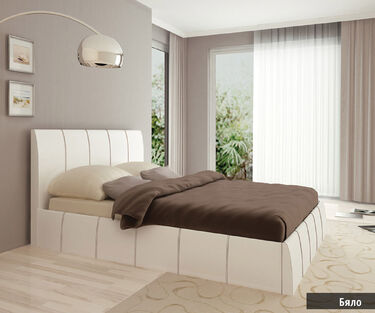 Тапицирана спалня Капри 160X200 бяла