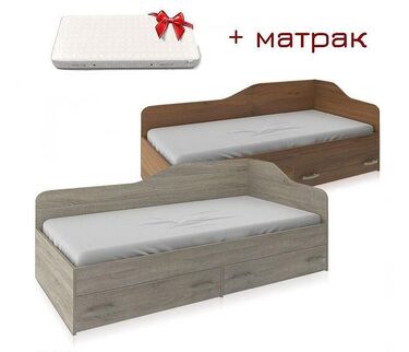 Едининчно легло с матрак НАНО 90x190 в 2 цвята