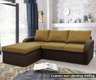Холов ъглов диван Марина SL с функция сън