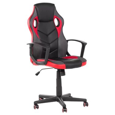 Геймърски стол Кармен 7519 в черно-червен цвят