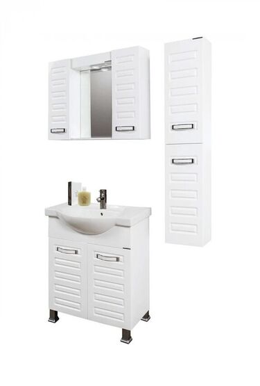 Горен PVC шкаф за баня с огледало Макена Диди