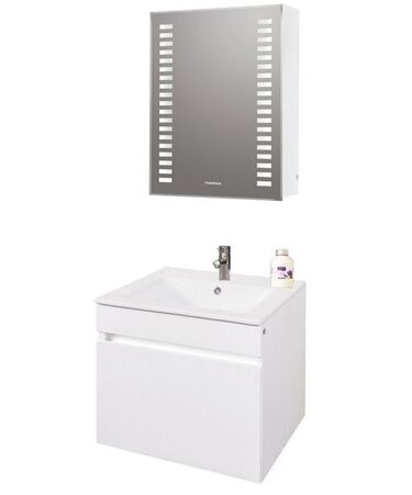 Горен шкаф за баня с огледало Макена Сиана