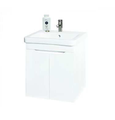 Долен PVC конзолен шкаф за баня с мивка Макена Хелиос