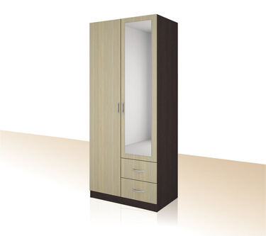 Двукрилен гардероб PRIMO 5/PRIMO 6 с чекмеджета и огледало