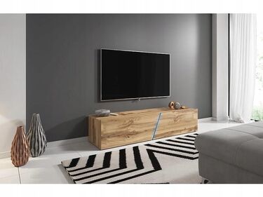 Шкаф за телевизор Синема с LED осветление дъб вотан