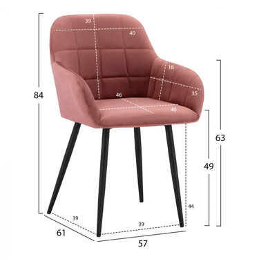 Кресло КЛОУ кадифе в 5 цвята