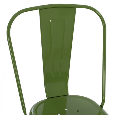 Метален стол МЕЛИТА маслинено зелен