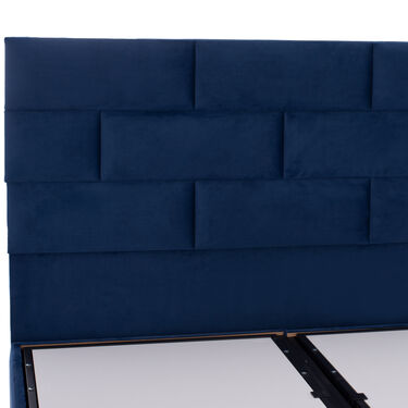 Тапицирана спалня СОЛЕДАД 160x200 синьо кадифе
