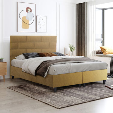 Тапицирана спалня СОЛЕДАД 150x200 Златен набук