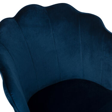 Трапезно кресло АВИ кадифе сиво и синьо