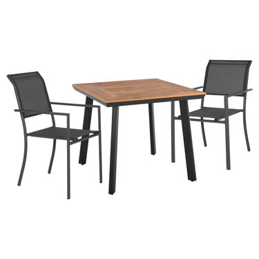 Градински комплект ПЕЛЕНА квадратна маса с 2 стола