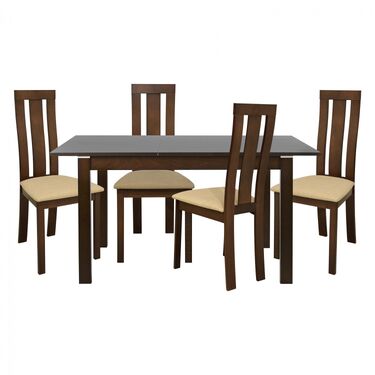 Разтегателна трапезна маса с 4 стола Мейн