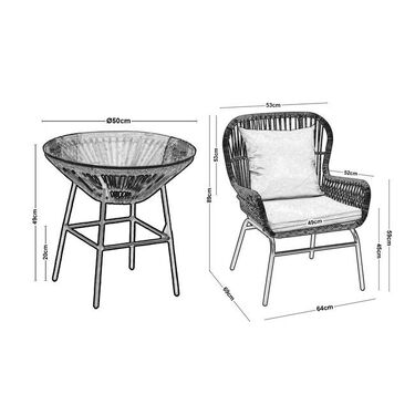 Градински комплект Салса Макс - маса с 2 кресла