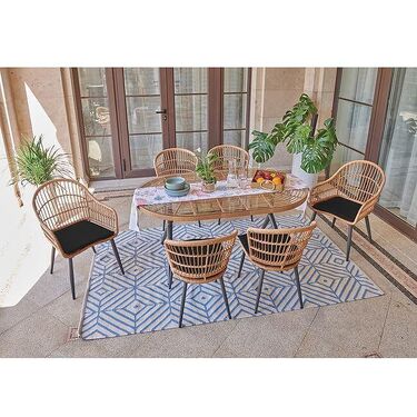 Градински комплект Салса - маса с 2 кресла и 4 стола