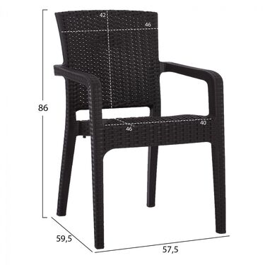 Комплект за градина Дорина - маса Ф60х70 с 2 кресла