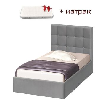 Единично тапицирано легло Ария Катлея + матрак 82x190 в 4 цвята