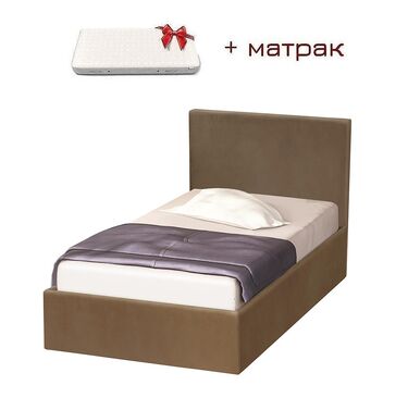 Единично тапицирано легло Ария Текс + матрак 90x200 в 4 цвята