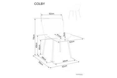 Трапезен стол Колби в 2 цвята