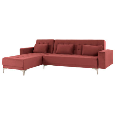 Разтегателен ъглов диван ЕЛИЗА кадифе в 5 цвята
