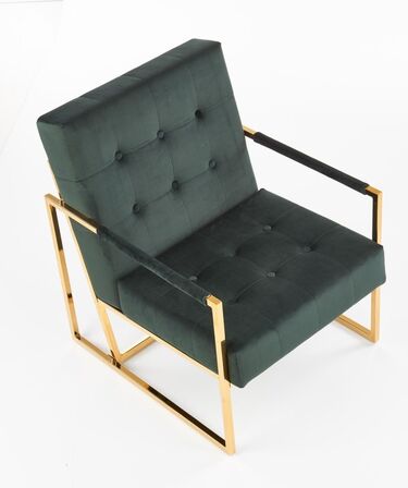 Кресло ПРИУС кадифе със златни крака
