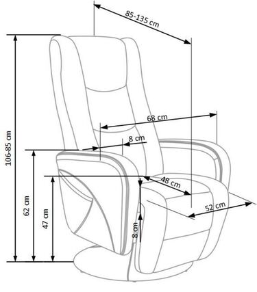 Релакс кресло ПУЛСАР еко кожа с функция масаж в 3 цвята