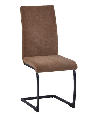 Трапезен стол K296 кафяв/черен