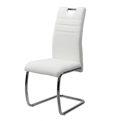 Трапезен стол K331 еко кожа в бяло