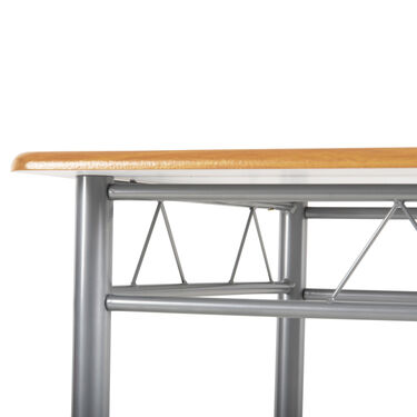 Трапезен комплект маса с 4 стола ПИЗИ 110x60 сив-сонома