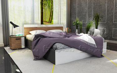 Спално легло с 2 нощни шкафчета МАТЕРА 160x200