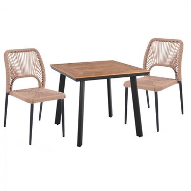 Ратанов градински комплект Сити маса с 2 стола