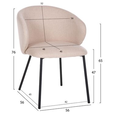 Трапезен стол за дома ИСАХ дамаска в 2 цвята