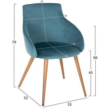 Трапезен стол кресло Айвин в 7 цвята