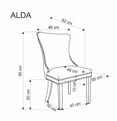 Трапезен стол ALDA в 3 цвята