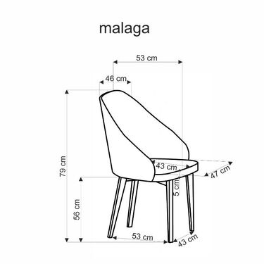 Въртящ се трапезен стол MALAGA в 3 цвята