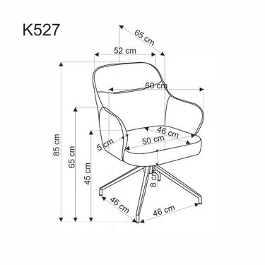 Трапезен стол въртящ се на 180 градуса K527 в 2 цвята