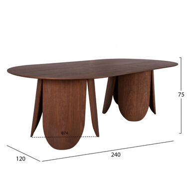 Комплект за трапезария DENTY  маса   6 стола в 2 цвята