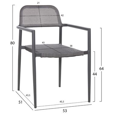 Градинско алуминиево кресло РОНИ в 3 цвята