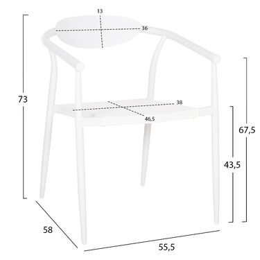 Алуминиево градинско кресло СЕРЛИ в 4 цвята