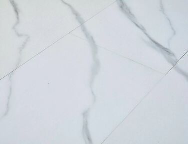 Кръгла разтегателна маса Гастон Ф100-135 Бял мрамор