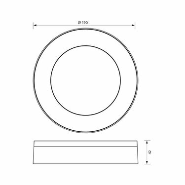 LED плафониера DOLCE/R LED 15W в 2 цвята на корпуса