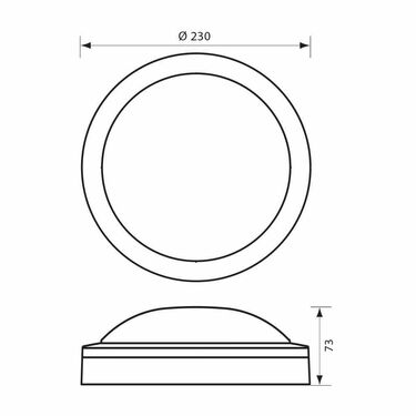 LED плафониера MEZZO/R LED 18W 
