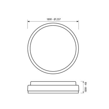 Плафониера ELLIS/R LED 18W