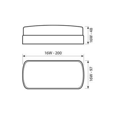 Влагозащитена плафониера BALI/O LED 16W