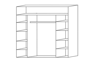 Спален комплект EDITA 160x200 Черен - Орех адмирал