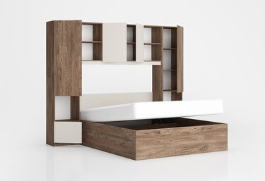 Спален комплект ЛОРА   МАТРАК 160x200 браун силвърджак - кашмир
