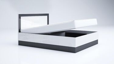 Спалня Лео 20   МАТРАК 160x200 антрацит гланц - бяло гланц 