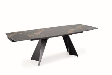 Разтегателна трапезна маса Armani  165-241х90х75 черен мрамор