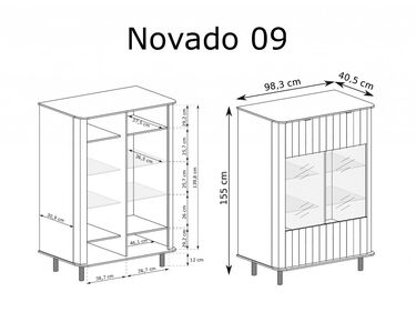  Ниска витрина NOVADO NV-9 в 2 цвята