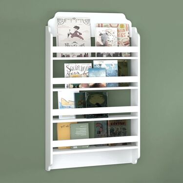 Стенна библиотека Монтесори 80x15x132 см  в 2 цвята